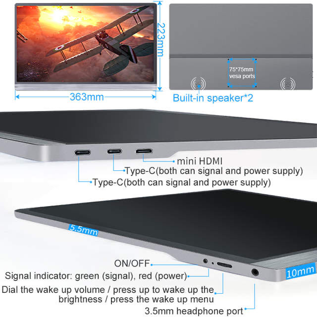 15.6c Industrial LCD Display TFT LCD Pojemnościowy ekran dotykowy 1920*RGB*1080 0