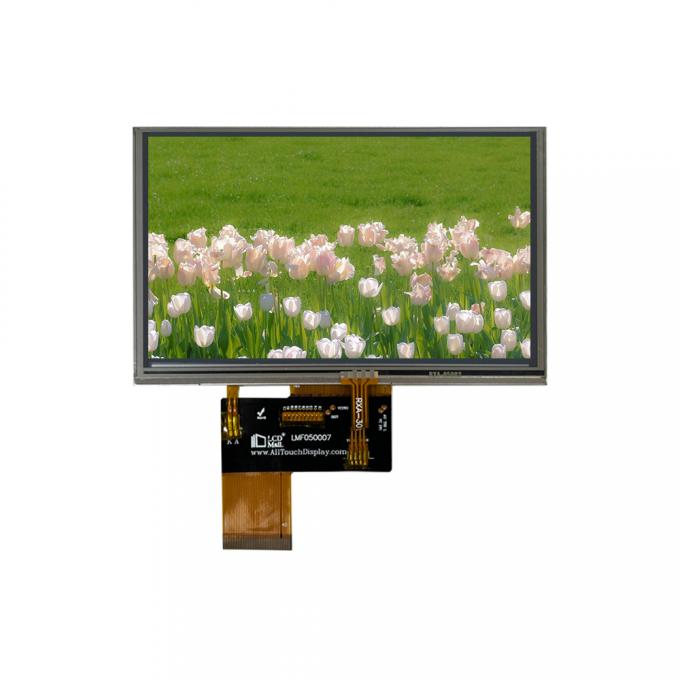 5.0 cali Landscape TFT LCD Display 800*480 Rozdzielczość 550nits 40pin RGB Interfejs Pojemnościowy Panel dotykowy dla inteligentnego domu 0
