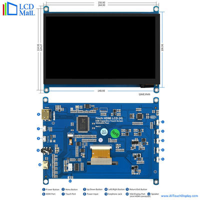kupować 7-calowy wyświetlacz HDMI TFT 1024*600 kropek Interfejs HDM 6 O'Clock Viewing online manufacture