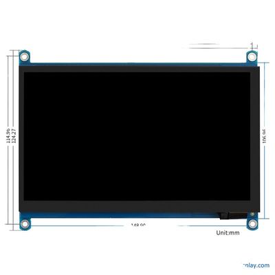 24 BIT RGB Raspberry PI TFT Display LCD Display 7 cali 1024x600 ODM OEM