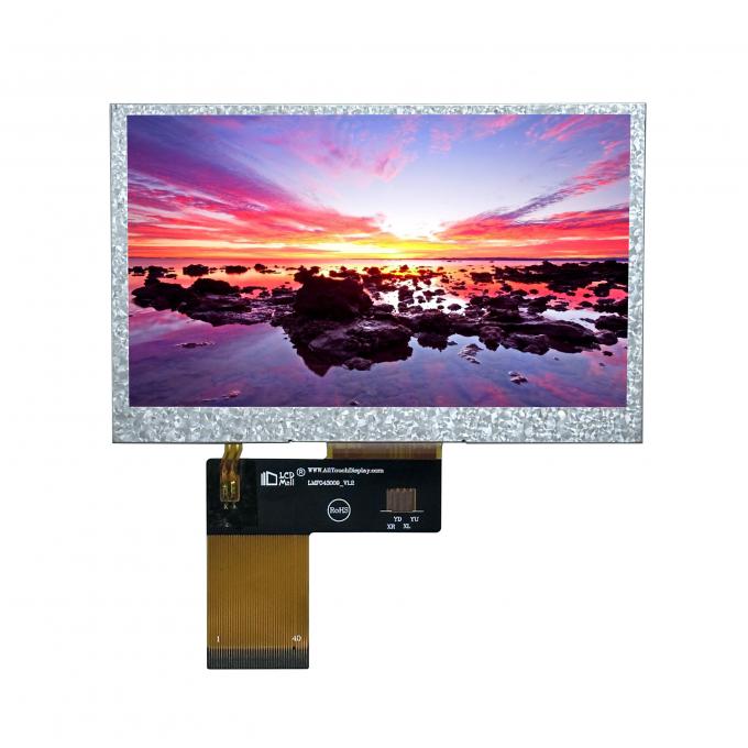 4.3" TFT Transmissive 480x272 280nits IPS Glass RGB 4,3-calowy wyświetlacz LCD z OEM/ODM PCAB/CPT/RTP 0
