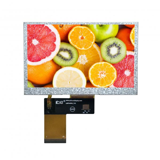 4.3" TFT Transmissive 480x272 280nits IPS Glass RGB 4,3-calowy wyświetlacz LCD z OEM/ODM PCAB/CPT/RTP 1
